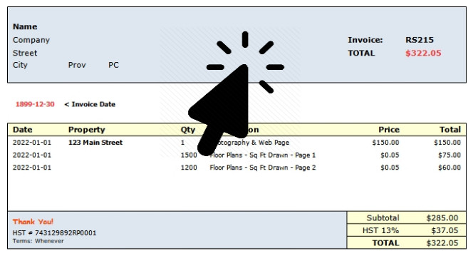 View Sample Invoice